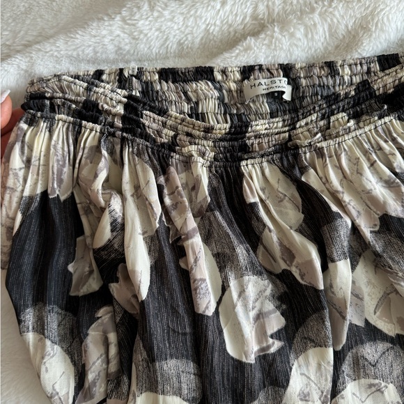 HALSTON HERITAGE Off Shoulder Botanical Top Size S - Picture 6 of 7